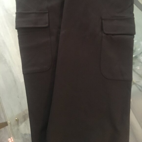 Max Studio London Black Ponte Knit Cargo Jogger Sz L NWT - Picture 4 of 7